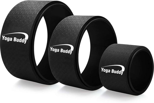 Yoga Buddy Yoga Wheel For Back Pain 3 Pack Black