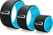 Back Pain Relief Yoga Wheel Set 3 Pack Blue