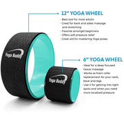 Yoga Wheel 2 Pack Green - 12" & 6" Back Pain Relief Yoga Wheel Set