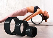 Back Pain Relief Yoga Wheel Set 3 Pack Black