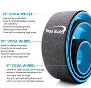 Back Pain Relief Yoga Wheel Set 3 Pack Blue